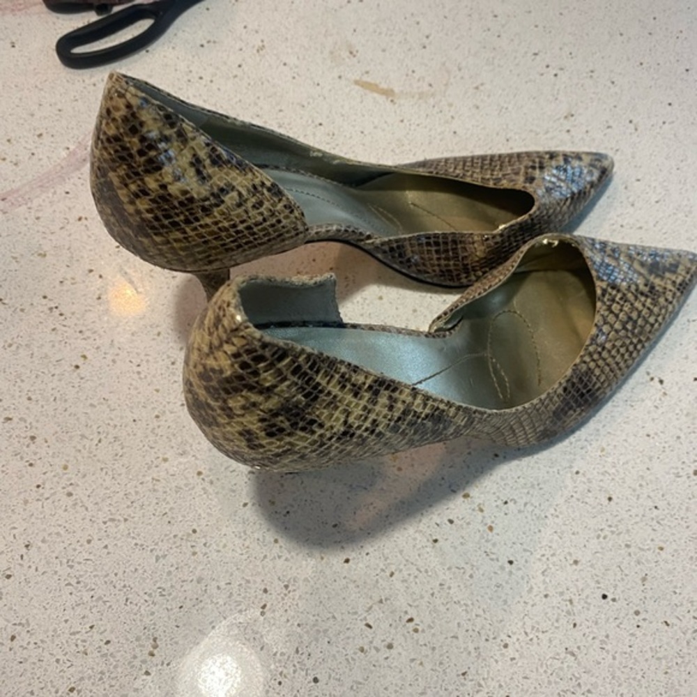Anne Klein snakeskin heel